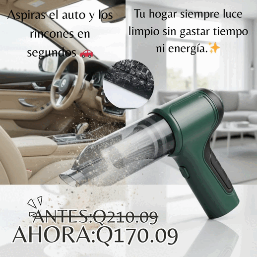 Mini Aspiradora 3 en 1 ✨ Limpieza rápida, sin esfuerzo y al instante.
