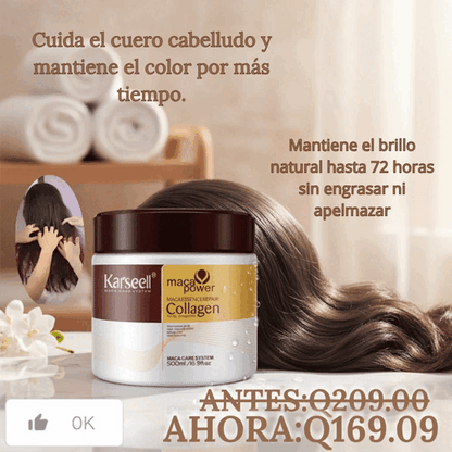 Mascarilla Capilar Karseell de Colágeno ✨ Restaura tu cabello dañado en minutos 💆‍♀️