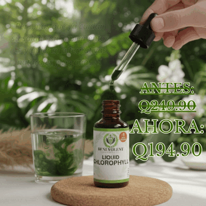 Clorofila Líquida Benevolent – Detox Natural + Energía en Gotas ⚡🌱