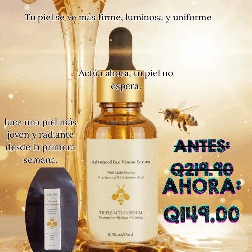 💛 Suero Restaurador de Abeja – Repara, Ilumina y Reafirma tu Piel 🐝