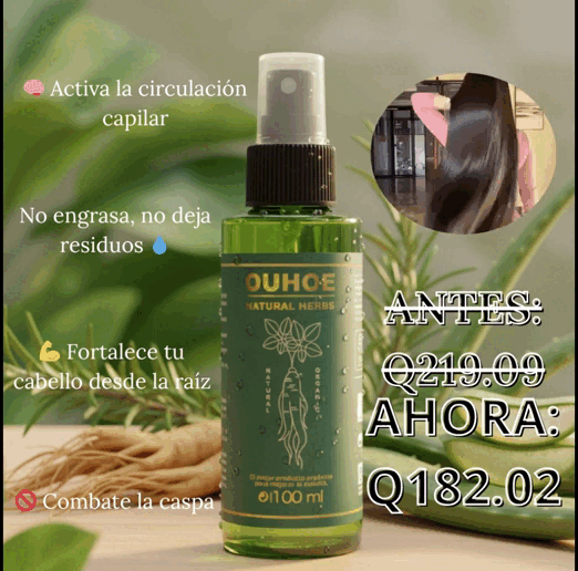 ✨ OUHOE TÓNICO CAPILAR — Fortalece tu cabello desde la raíz y detén la caída visible 💪🌿
